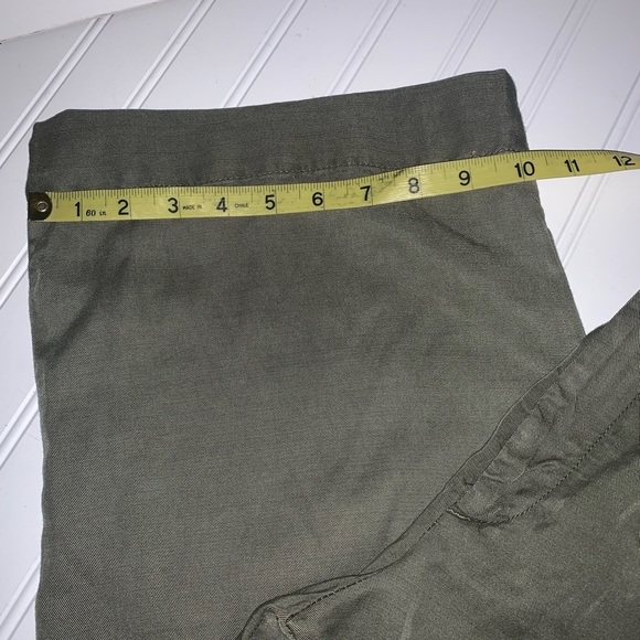 Anthropologie green high rise wide leg pants size 4 - Picture 3 of 7